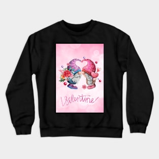 Mr&Mrs Gnome Valentine Greetings Crewneck Sweatshirt